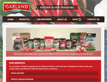 Tablet Screenshot of garlandfood.net